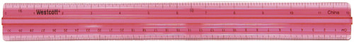Finger Grip Ruler 12"-Assorted Colors -R403-12
