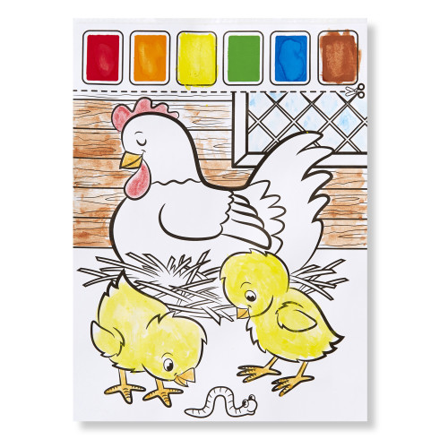 Melissa & Doug Paint W/Water Pad 8.25"X11" 20pgs-Farm Animals - MDPWW-4165 Melissa & Doug Paint W/Water Pad 8.25"X11" 20pgs-Farm Animals - MDPWW-4165