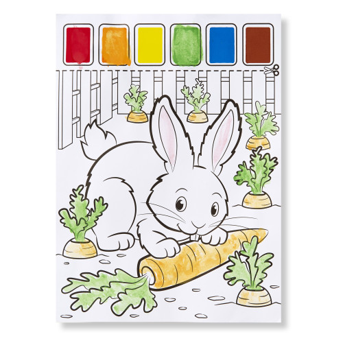 Melissa & Doug Paint W/Water Pad 8.25"X11" 20pgs-Farm Animals - MDPWW-4165 Melissa & Doug Paint W/Water Pad 8.25"X11" 20pgs-Farm Animals - MDPWW-4165