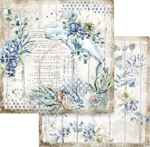 Stamperia Double-Sided Paper Pad 12"X12" 10/Pkg-Romantic Sea Dream, 10 Designs/1 Each SBBL87