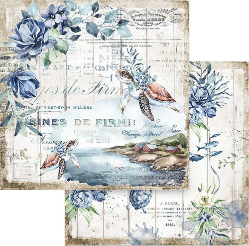 Stamperia Double-Sided Paper Pad 12"X12" 10/Pkg-Romantic Sea Dream, 10 Designs/1 Each SBBL87