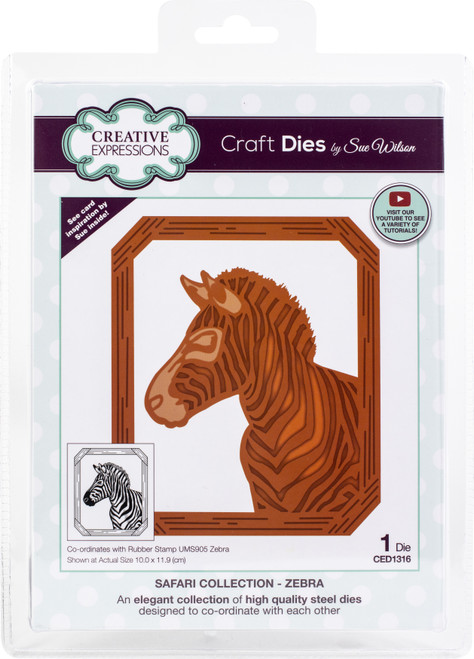 Creative Expressions Craft Dies By Sue Wilson-Safari Collection: Zebra CED1316 - 5055305962893