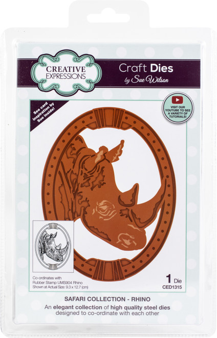Creative Expressions Craft Dies By Sue Wilson-Safari Collection: Rhino CED1315 - 5055305962886