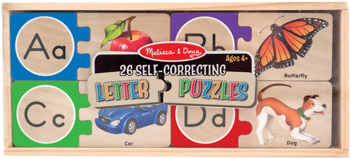 Melissa & Doug Self-Correcting Letter Jigsaw Puzzles 52pcsMD2541 - 000772025416