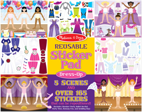 Melissa & Doug Reusable Sticker Pad-Dress Up MD4198 - 000772041980