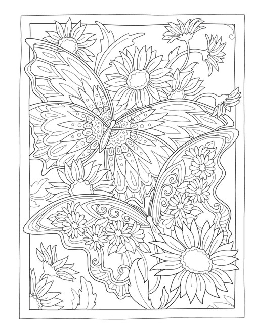 Creative Haven: Butterflies Flights Coloring Book-Softcover B6845418