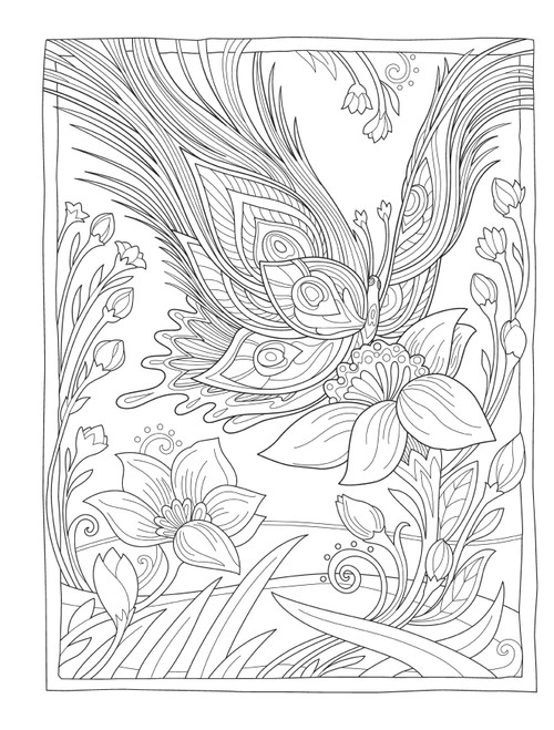 Creative Haven: Butterflies Flights Coloring BookB6845418