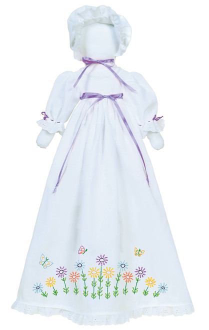 Jack Dempsey Stamped White Pillowcase Doll Kit-Field of Flowers - 1900 928