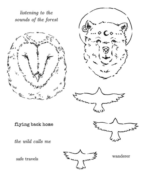 Danielle Mack Cling Stamps-In The Wild - DMC002 - 787790626114 Danielle Mack Cling Stamps-In The Wild - DMC002 - 787790626114