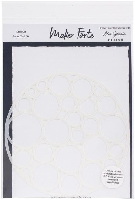 2 Pack Maker Forte Stencils By Alex Syberia Design 6"X6"-Going In Circles 20090184 - 618528390147