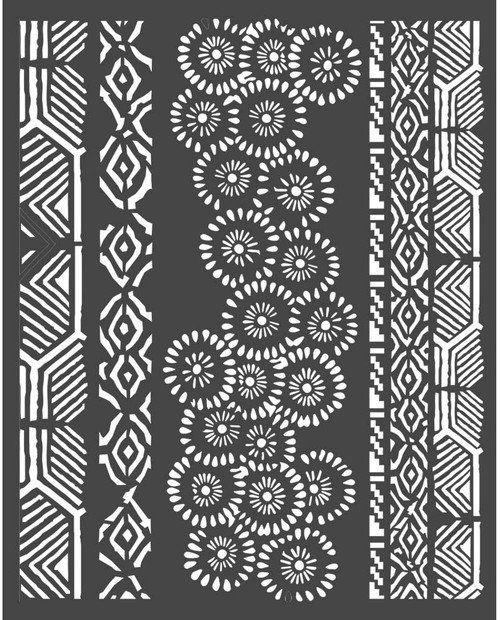 Stamperia Stencil 7.87"X9.84"-Tribals, Amazonia KSTD063 - 59931100128015993110012801