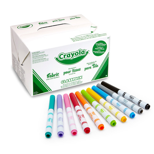 Crayola Fabric Markers-80/Pkg -58-8215
