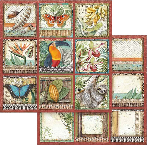 Stamperia Double-Sided Paper Pad 8"X8" 10/Pkg-Amazonia, 10 Designs/1 Each SBBS28