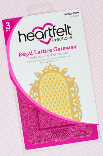 Heartfelt Creations Cut & Emboss Dies-Regal Lattice Gateway HCD27339 - 817550025830