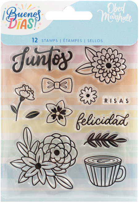 3 Pack Obed Marshall Buenos Dias Acrylic Stamps 12/PkgOM004720 - 718813526302