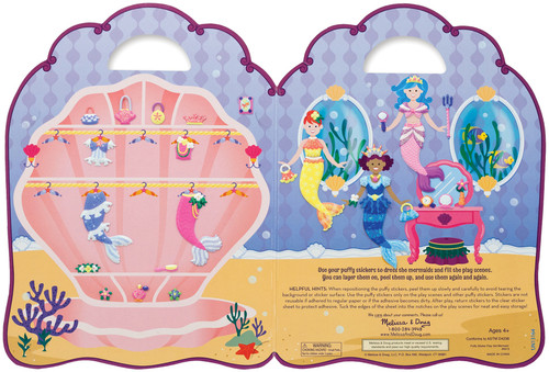 Melissa & Doug Puffy Sticker Play Set-Mermaid 65 Stickers - MD9413