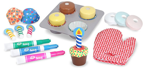 Melissa & Doug Wooden Food Set-Bake & Decorate Cupcakes MD4019