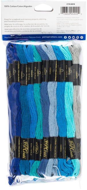 Coats & Clark 6-Strand Embroidery Floss Value Pack 36/Pkg-Pool Party C11V0018