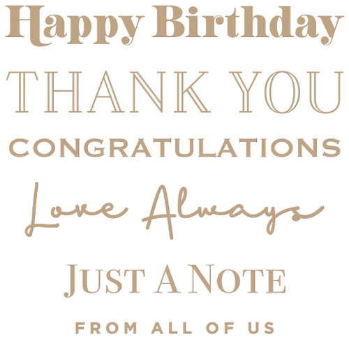 Spellbinders Glimmer Hot Foil Plate-Essential Glimmer Sentiments - GLP278