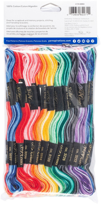 Coats & Clark 6-Strand Embroidery Floss Value Pack 36/Pkg-Variegated - C11V0003