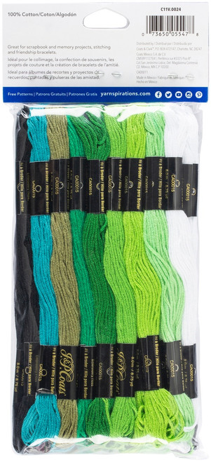 Coats & Clark 6-Strand Embroidery Floss Value Pack 36/Pkg-Garden Greens C11V0024