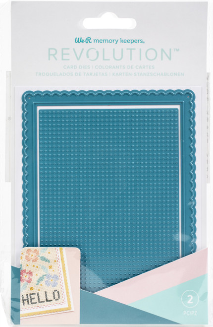 We R Memory Keepers Revolution Dies-Card Front Stitch Grid 60000118 - 633356615699