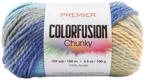 3 Pack - Premier Colorfusion Chunky Yarn-Seaside - 1174-06 - 847652098616