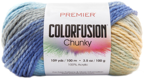 3 Pack Premier Colorfusion Chunky Yarn-Seaside 1174-06 - 847652098616