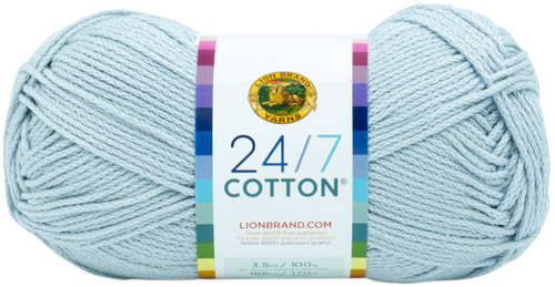 Lion Brand 24/7 Cotton Yarn-Cool Grey -761-151 - 023032079073