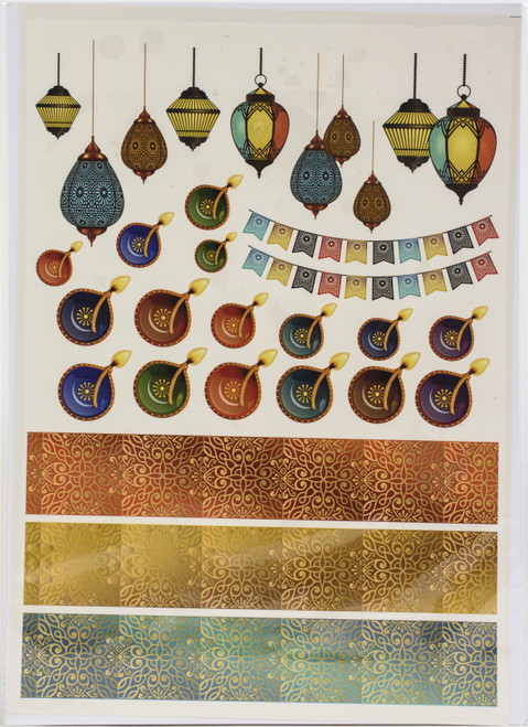 3 Pack Dress My Craft Transfer Me Sheet A4-Diwali Lights MCDP2180