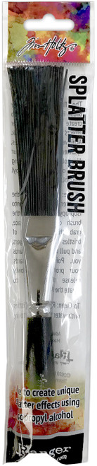 2 Pack - Tim Holtz Distress Alcohol Ink Splatter Brush-3" Bristle W/ 4" Handle - TAC74212