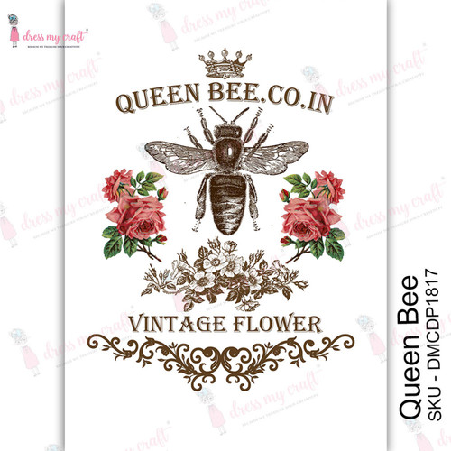 3 Pack Dress My Craft Transfer Me Sheet A4-Queen Bee DMCD1817