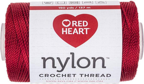 3 Pack - Red Heart Nylon Crochet Thread Size 18-Red - 138-91