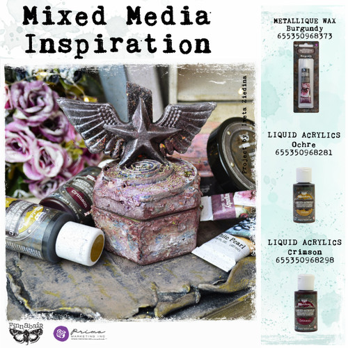 3 Pack - Finnabair Art Alchemy Metallique Wax .68 Fluid Ounce-Burgundy - AAMW-68373