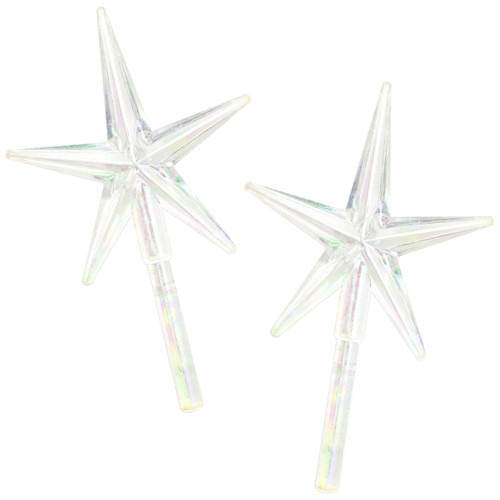 3 Pack CousinDIY Ceramic Christmas Tree Stars 3.875"X2.625" 2/Pkg-Iridescent 40000459 - 191648093865