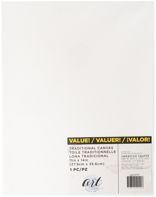 3 Pack - American Crafts Art Supply Basics Traditional Canvas-11"X14" - 34006090 - 718813490443