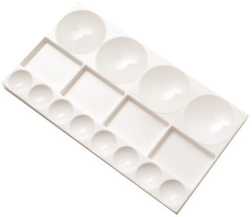 3 Pack - American Crafts Art Supply Basics Plastic Palette-16 Well - 34006055 3 Pack - American Crafts Art Supply Basics Plastic Palette-16 Well - 34006055