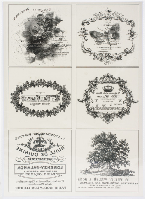 3 Pack - Dress My Craft Transfer Me Sheet A4-Vintage Tile #8 - DMCD1344 - 194186003334