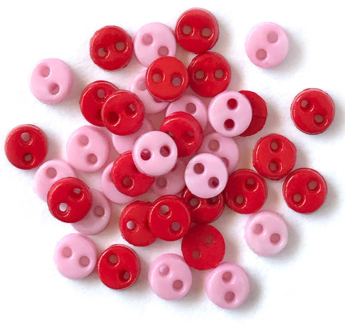 6 Pack Buttons Galore Micro Buttons-Sweetheart BGMB-1800 - 840934058810