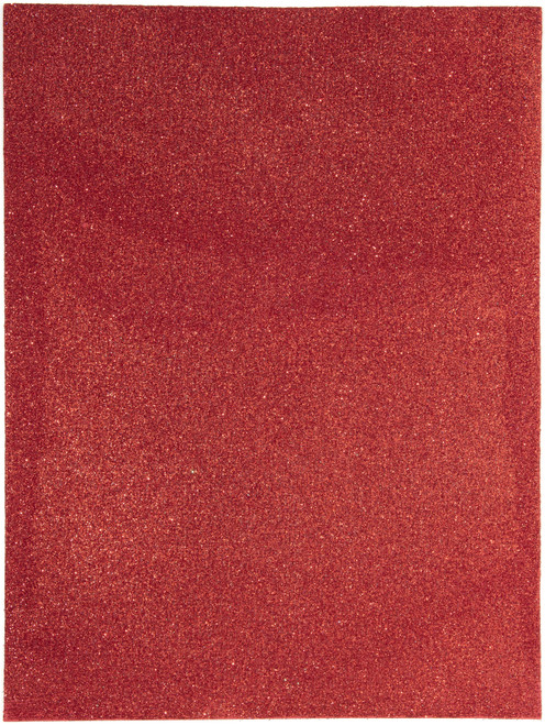 CousinDIY Glitter Foam Sheet 9"X12" 2mm-Red - A50026NW-585 - 191648094749