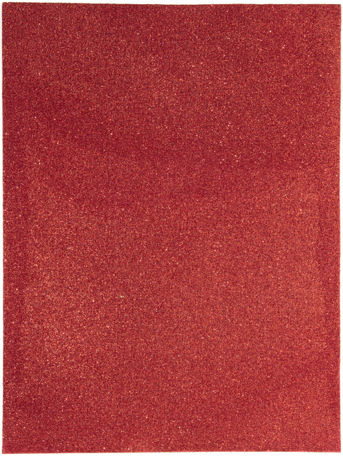 CousinDIY Glitter Foam Sheet 9"X12" 2mm-Red GFMS9X12-585 - 191648094749