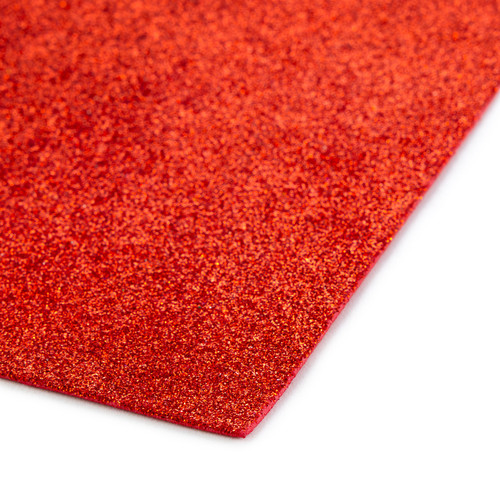 CousinDIY Glitter Foam Sheet 9"X12" 2mm-Red - A50026NW-585