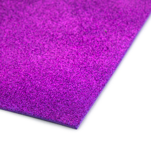 CousinDIY Glitter Foam Sheet 9"X12" 2mm-Purple - 5A002F6F-599