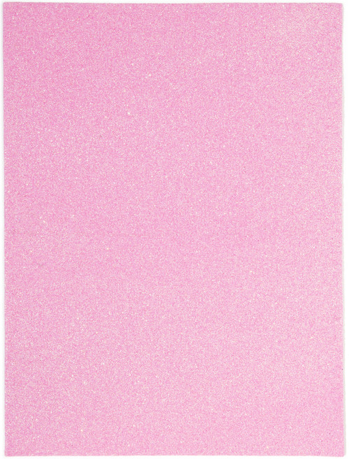 CousinDIY Glitter Foam Sheet 9"X12" 2mm-Pink A50026P7-597 - 191648094800