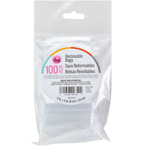 CousinDIY Reclosable Bags 100/Pkg-2"x3" - 40000755 - 191648093520