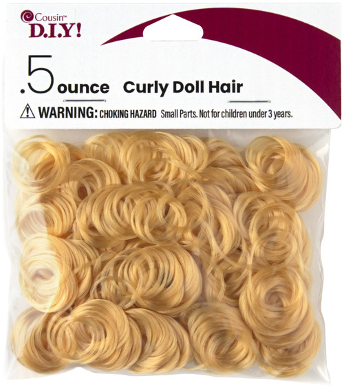 CousinDIY Curly Doll Hair .5oz-Strawberry Blonde A50026P4-7 - 191648094169