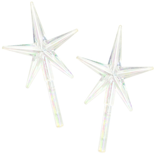 CousinDIY Ceramic Christmas Tree Stars 2.75"X1.875" 2/Pkg-Iridescent 40000458