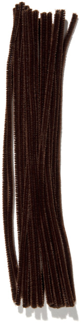 CousinDIY Chenille Stems 6mmx12" 25/Pkg-Brown - 5A002F5W-00473