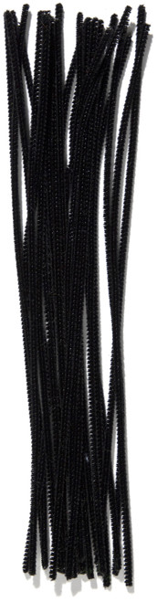 Chenille Stems 3mmx12" 25/Pkg-Black -CHNSTM3-00485