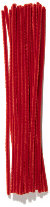 CousinDIY Chenille Stems 6mmx12" 25/Pkg-Red - 5A002F7R-00471